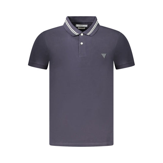 Blue Cotton Polo Shirt