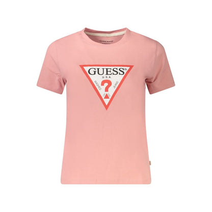 Pink Cotton Women T-Shirt
