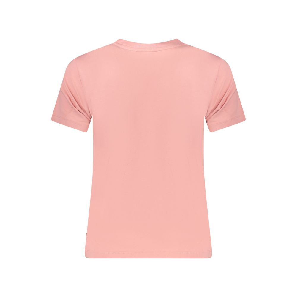 Pink Cotton Women T-Shirt