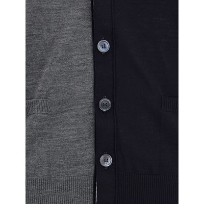 Multicolor Fleece Wool Cardigan