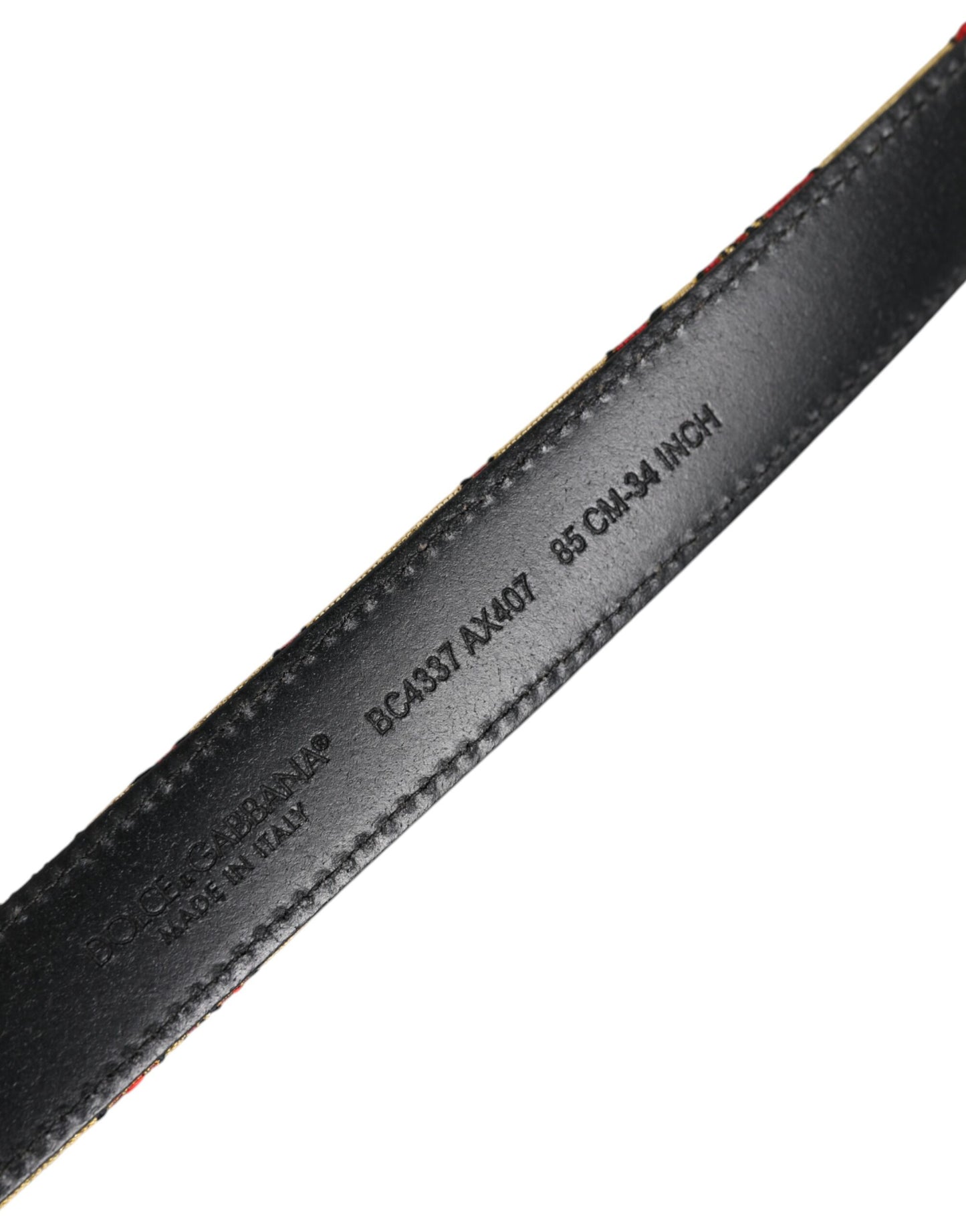 Gold Floral Jacquard Silver Metal Buckle Belt