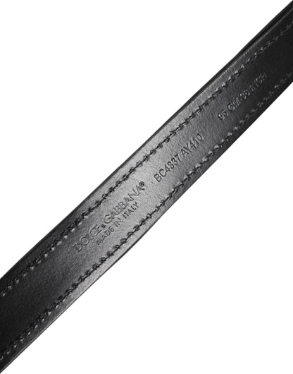 Black Sequin Embellished Metal Buckle Belt