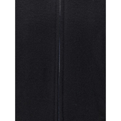 Black Fleece Wool Coat