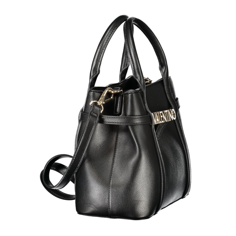 Black Polyethylene Women Handbag