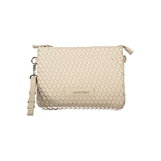 Beige Polyethylene Women Handbag