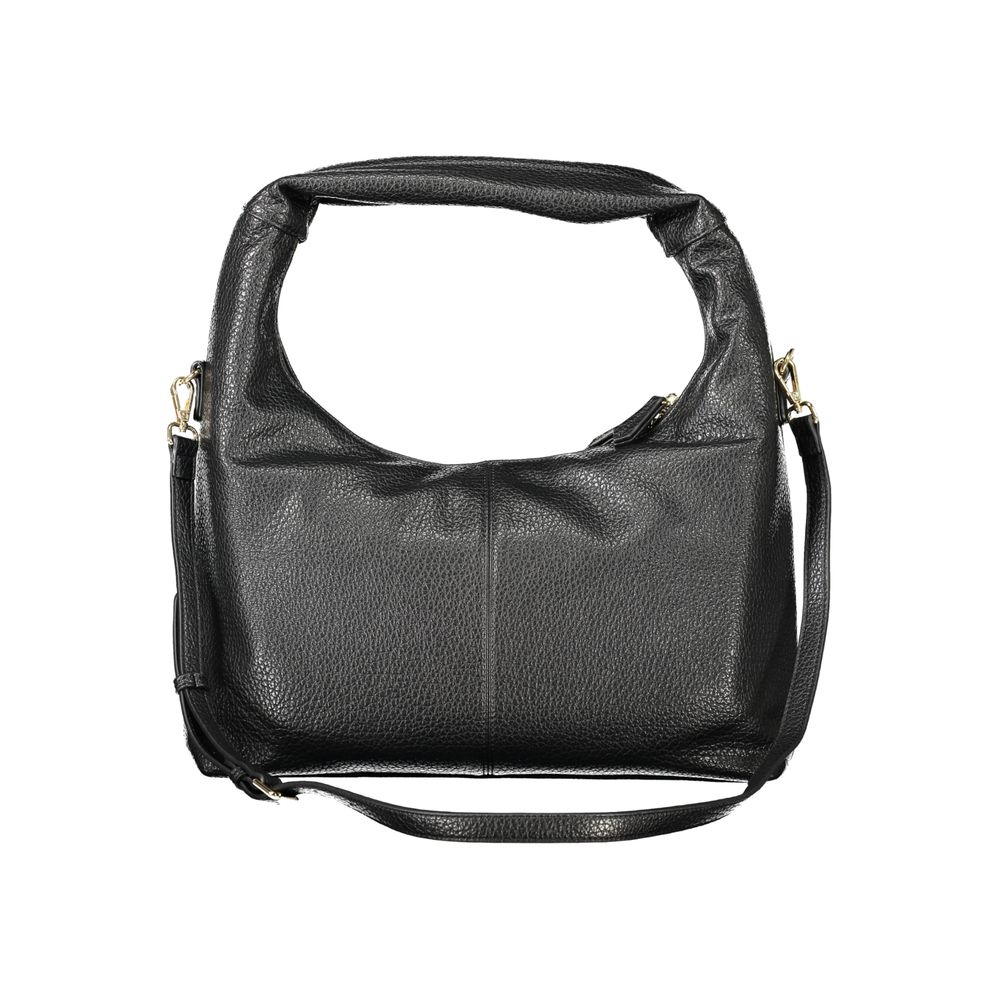 Black Polyethylene Women Handbag