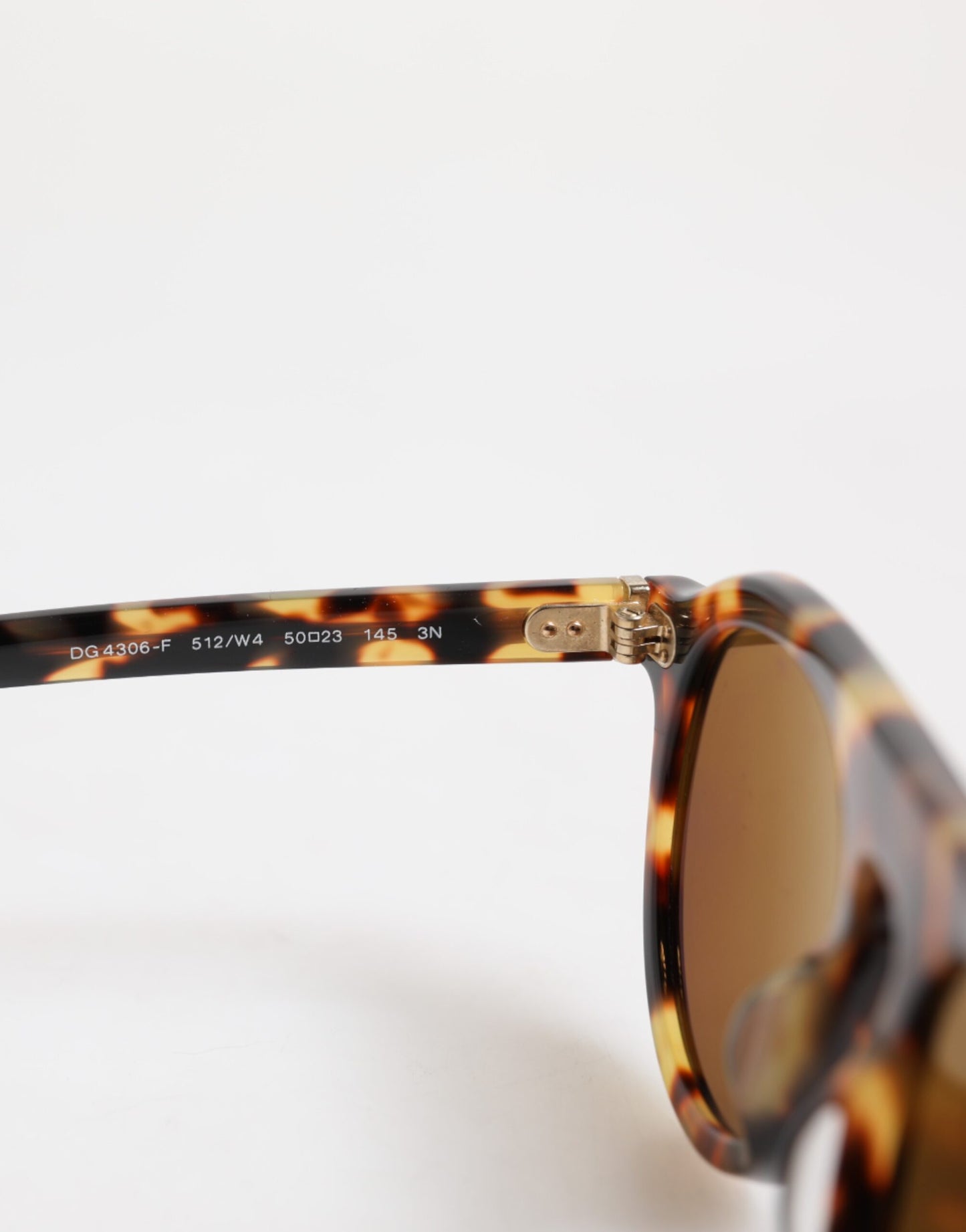Brown Acetate Round Leopard Print Eyewear Sunglasses
