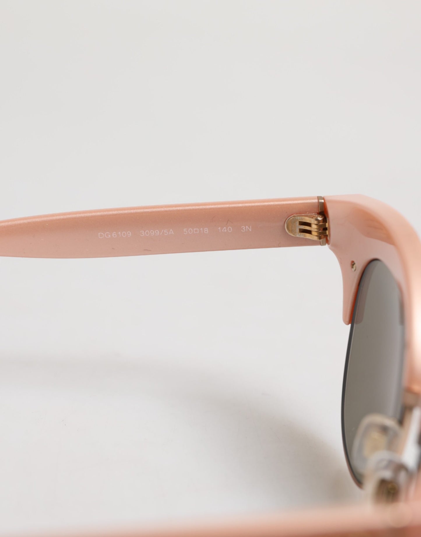 Pink Gold Mirrored Cat Eye DG6109 Sequined Sunglasses