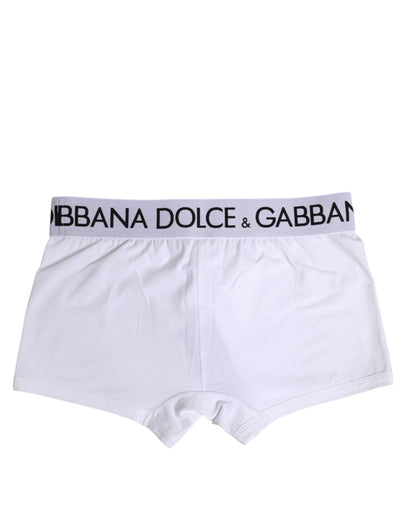 White Cotton Stretch Regular Boxer Underwear