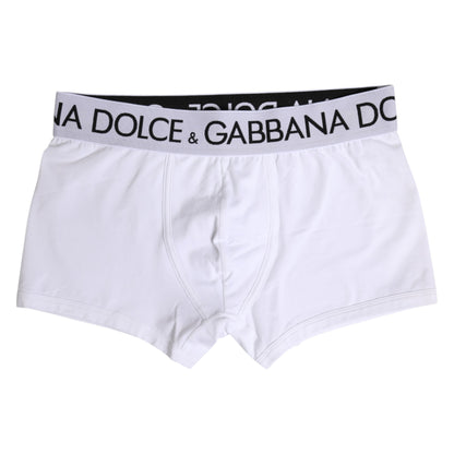 White Cotton Stretch Regular Boxer Underwear