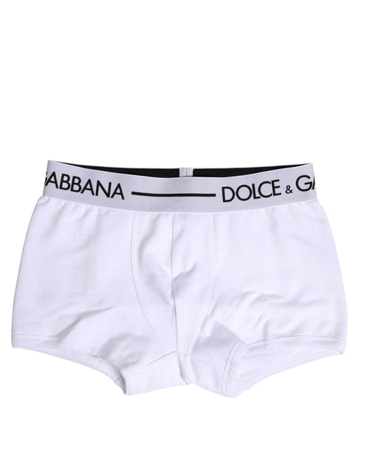 White Cotton Stretch Regular Boxer Underwear
