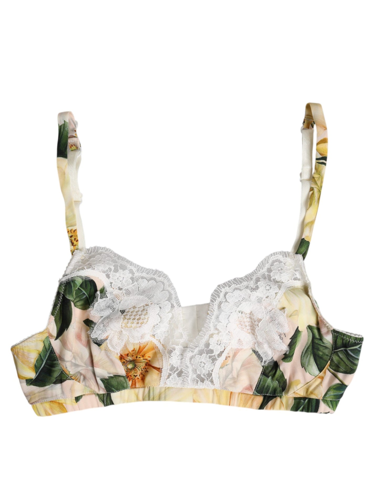 Multicolor Floral Print Non Wire Bra Underwear