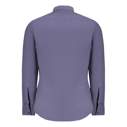 Blue Cotton Men Shirt