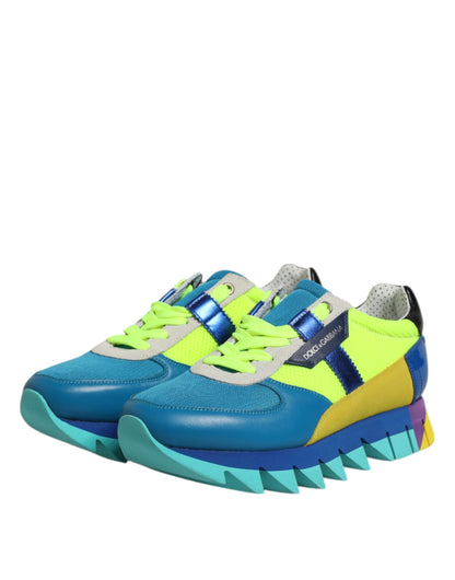 Multicolor Leather Low Top Men Sneakers Shoes