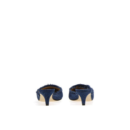 Denim Effect Mules