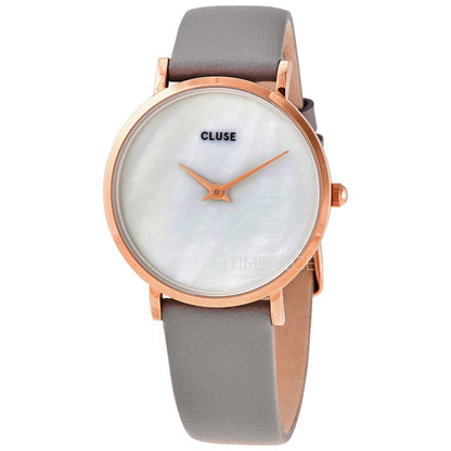 Gray Leather Watch