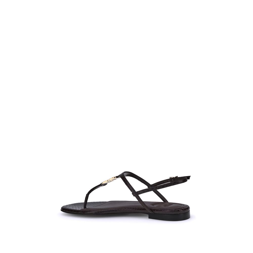 Purple Calf Leather Bos Taurus Flat Sandals