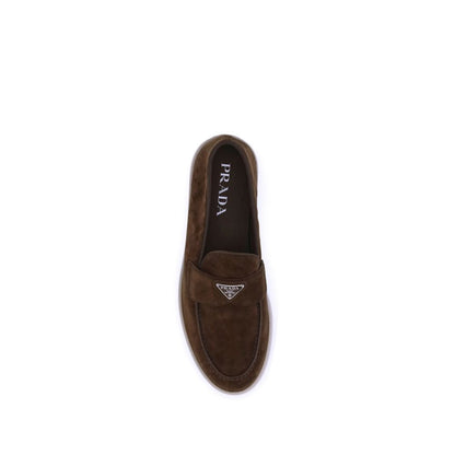 Brown Rubber Slip-On Loafers