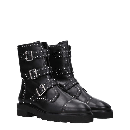 Black Leather Ankle Boots