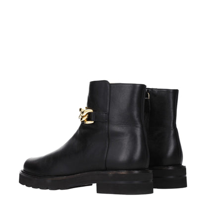 Black Leather Ankle Boots