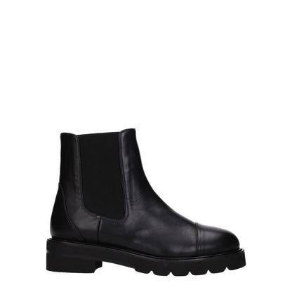 Black Leather Ankle Boots