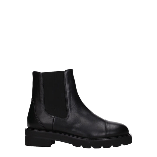 Black Leather Ankle Boots