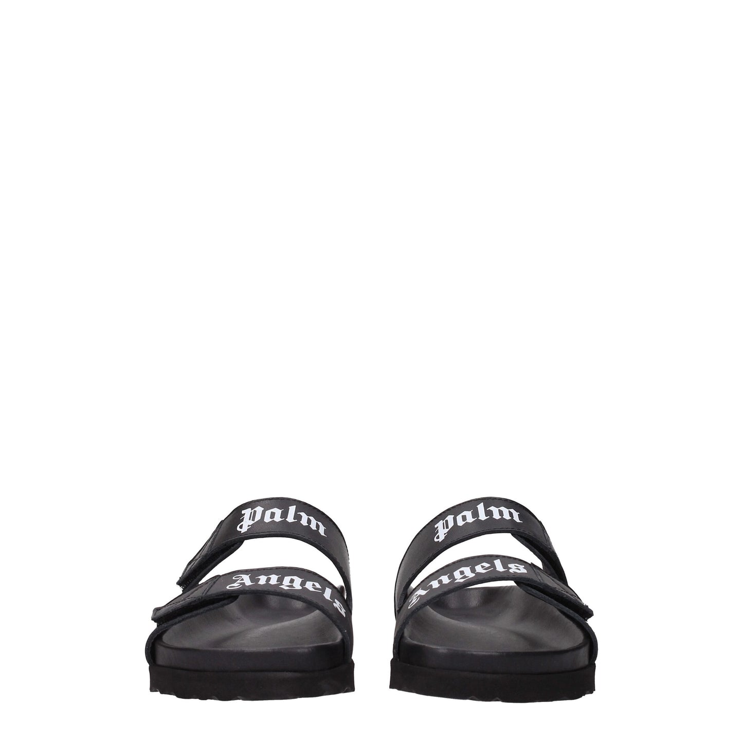Black Leather Slippers