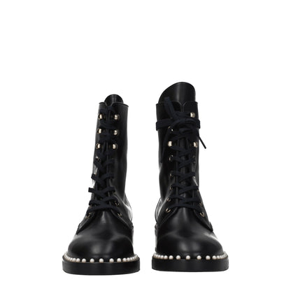 Black Leather Ankle Boots