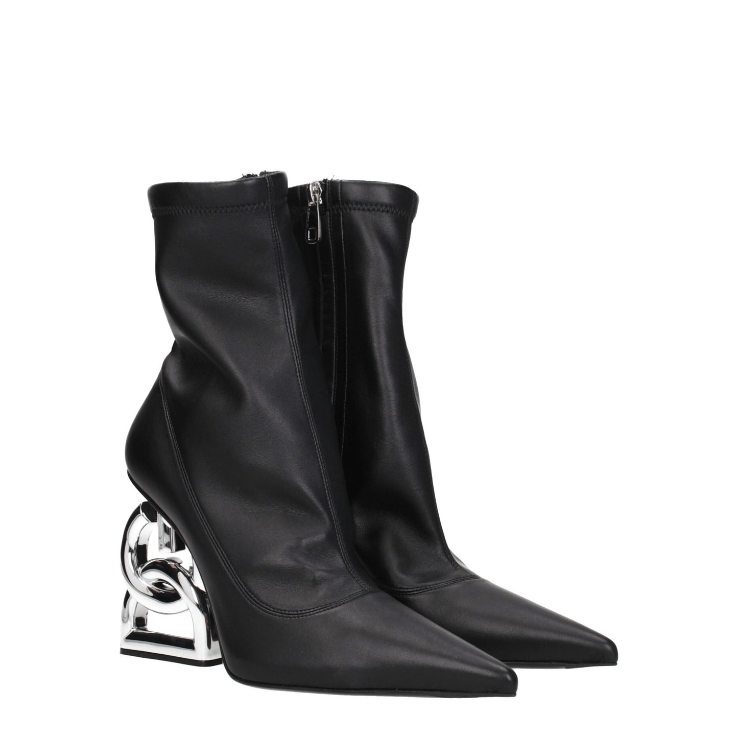 Black Leather Ankle Boots