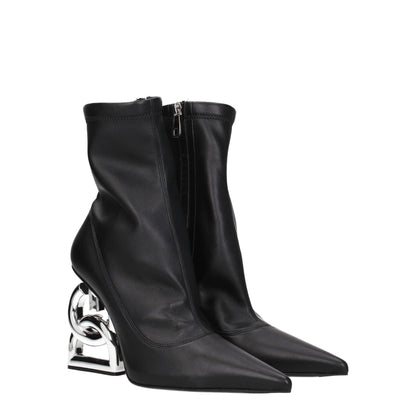 Black Leather Ankle Boots