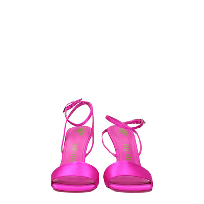 Pink Satin Platforms
