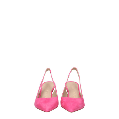 Pink Leather High Heel Pumps