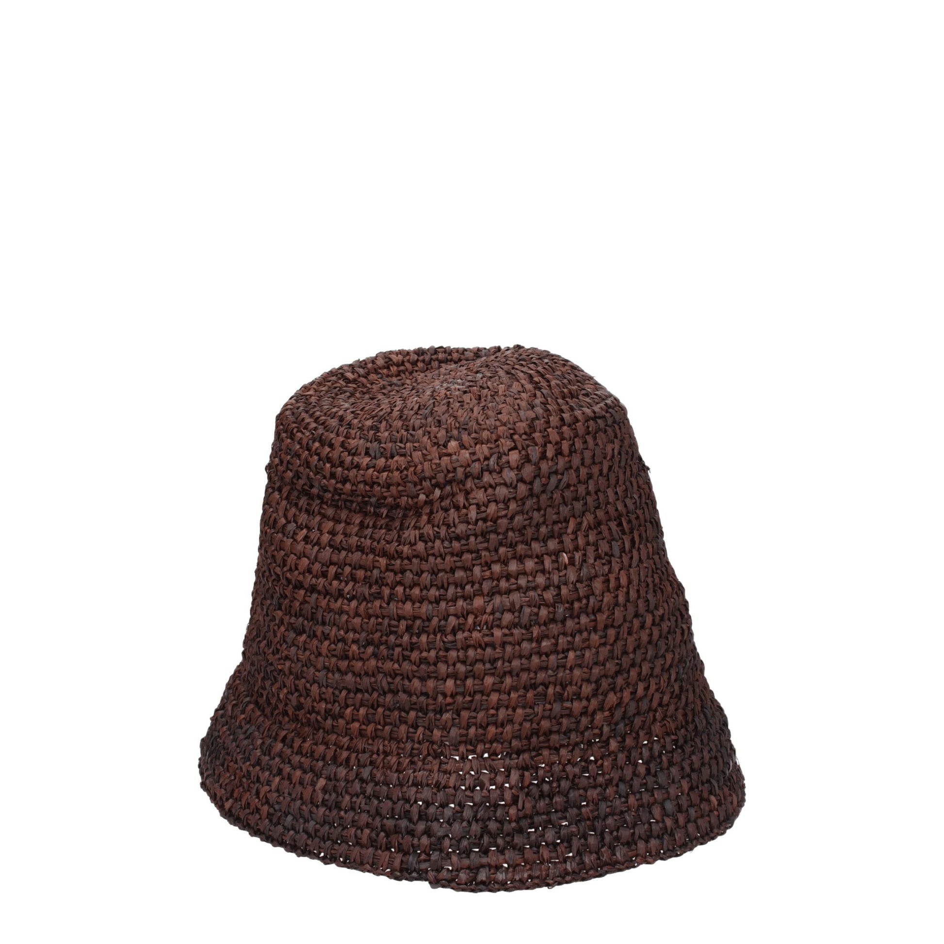 Brown Raffia Bucket Hat