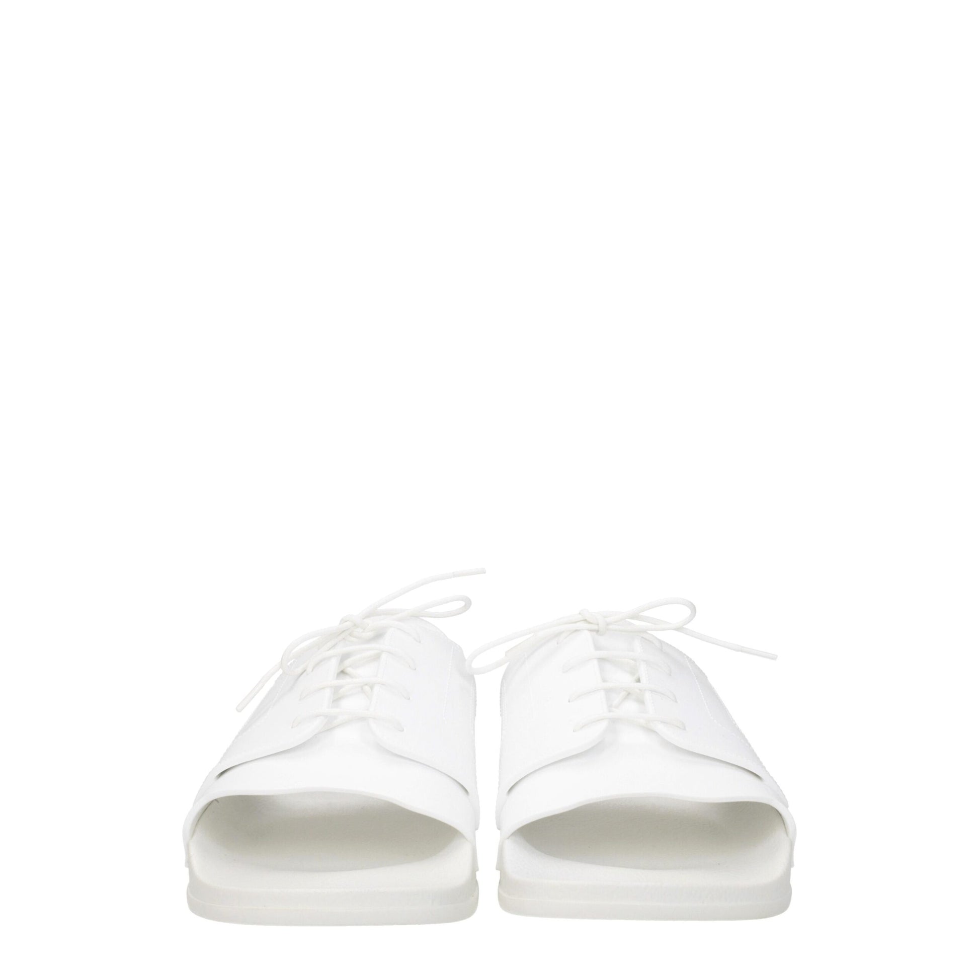 White Cotton Slippers Sandals