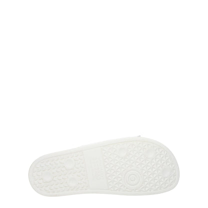 White Cotton Slippers Sandals