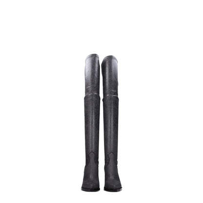 Black Leather Over The Knee
