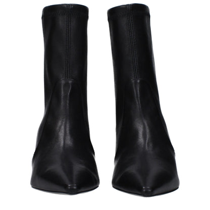 Black Leather Ankle Boots