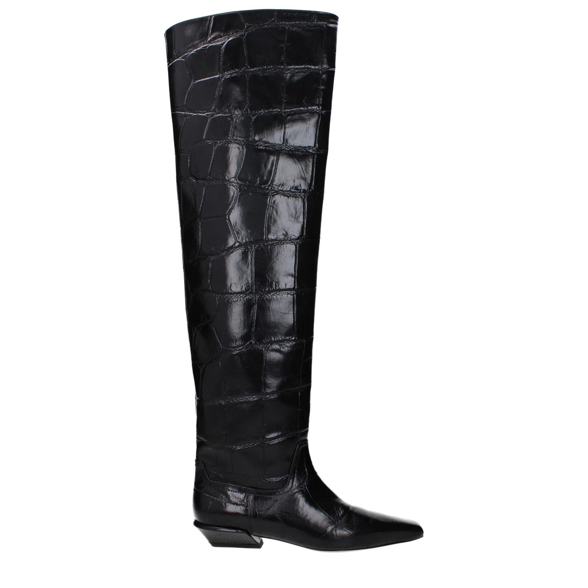Black Leather Over The Knee