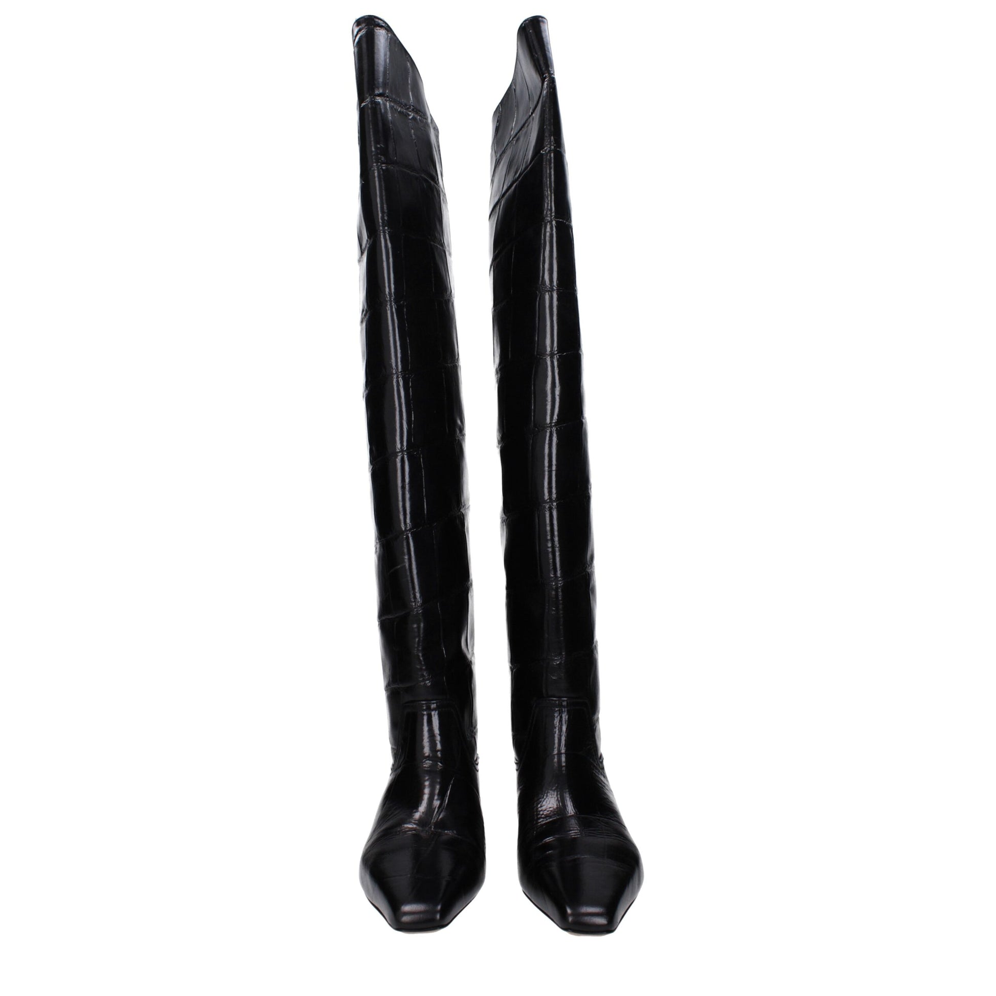 Black Leather Over The Knee