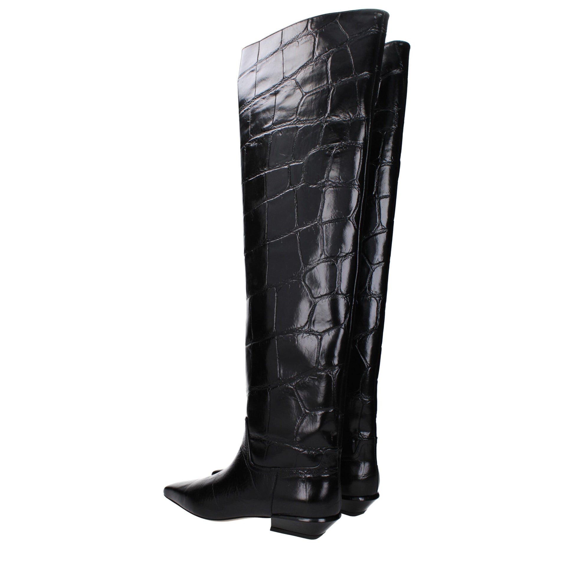 Black Leather Over The Knee
