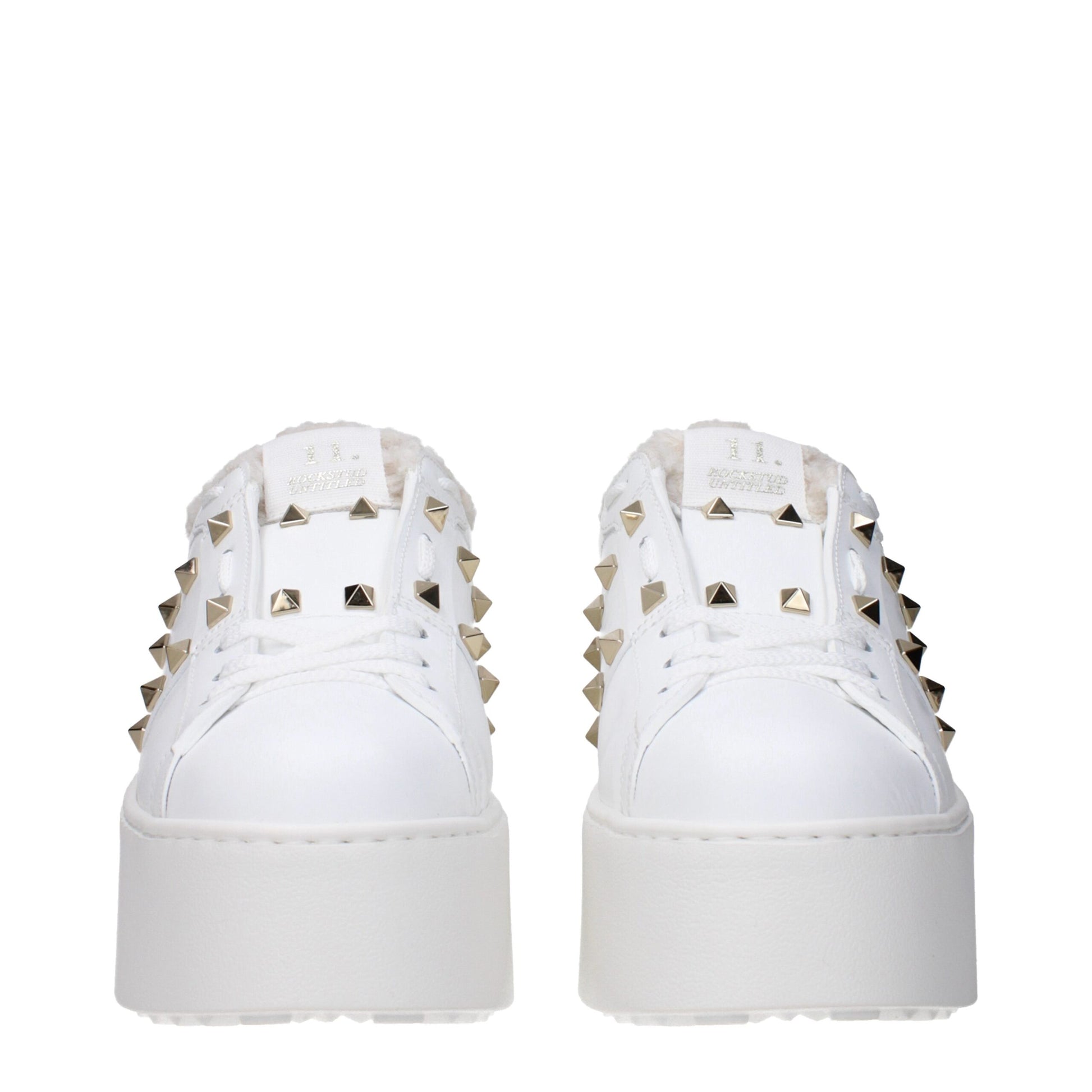 White Leather Platform Sneakers