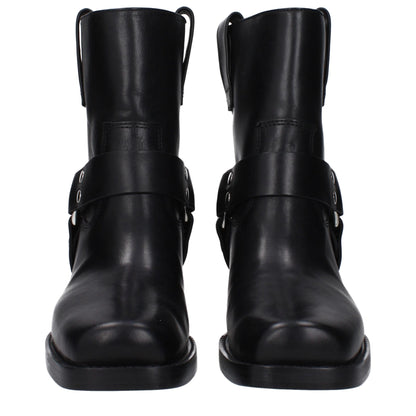 Black Leather Ankle Boots