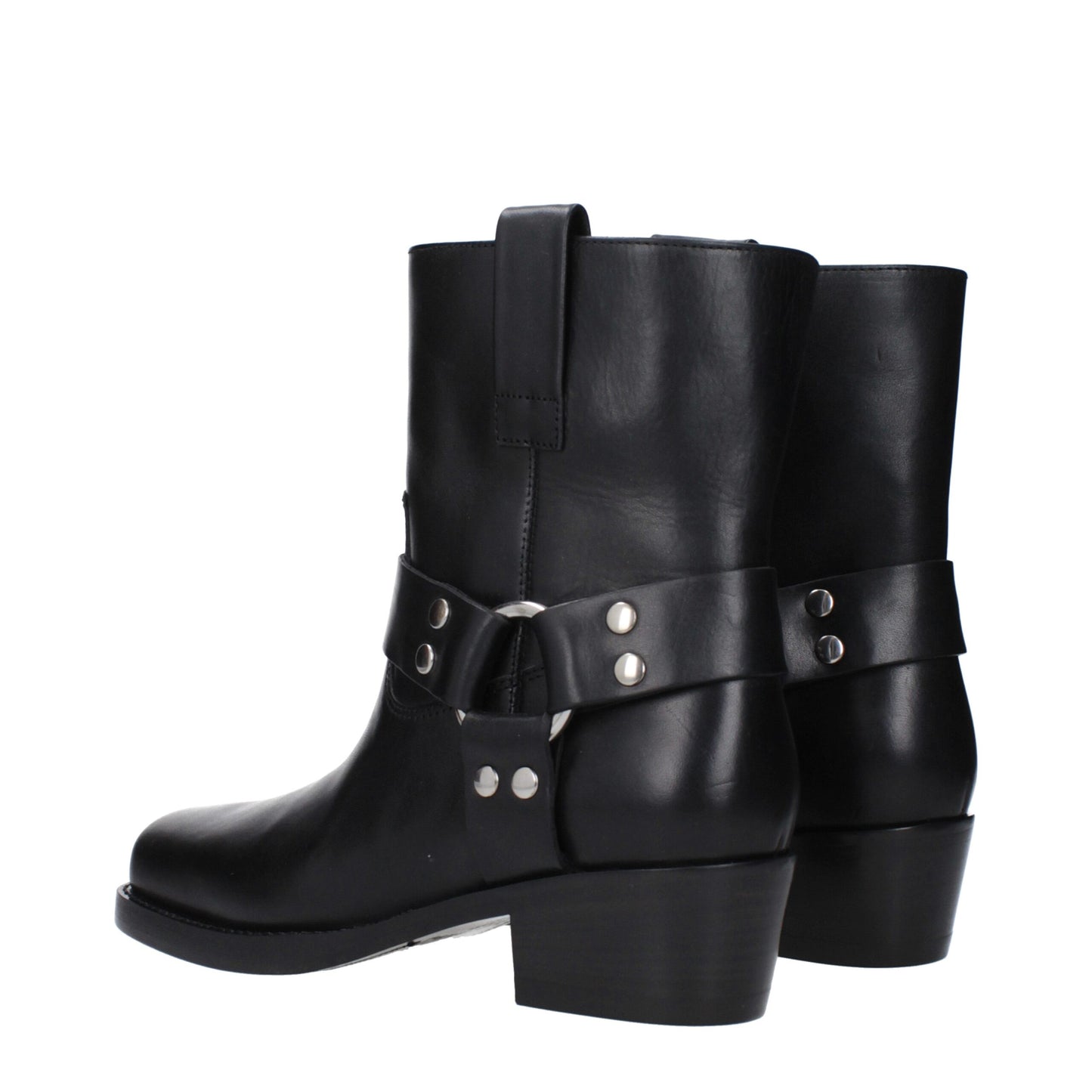 Black Leather Ankle Boots