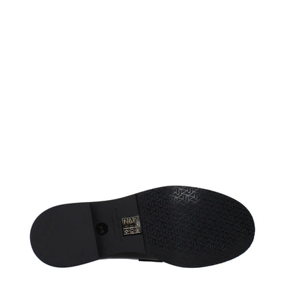 Black Leather Slip-On Loafers