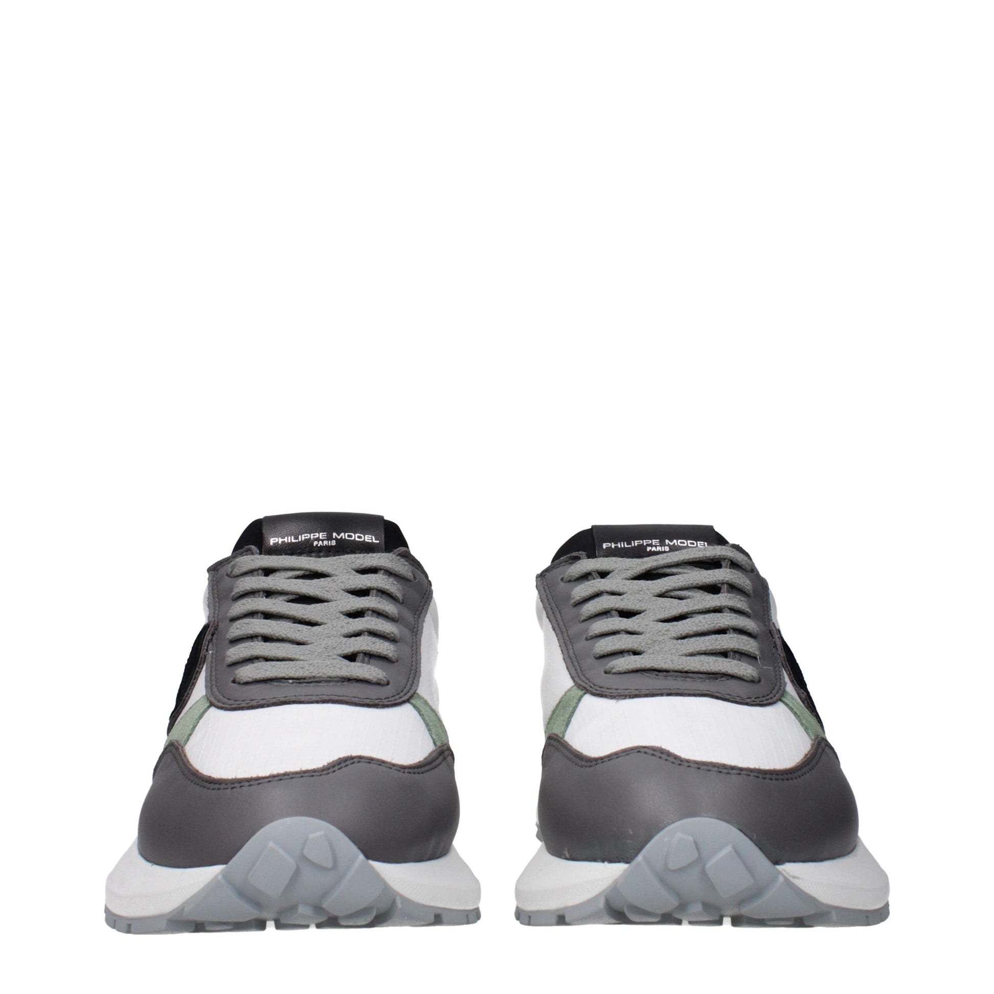 White Fabric Athletic Sneakers