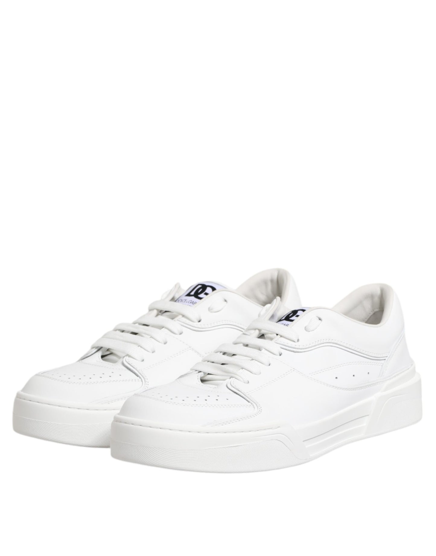 White Miami Leather Low Top Sneakers Shoes
