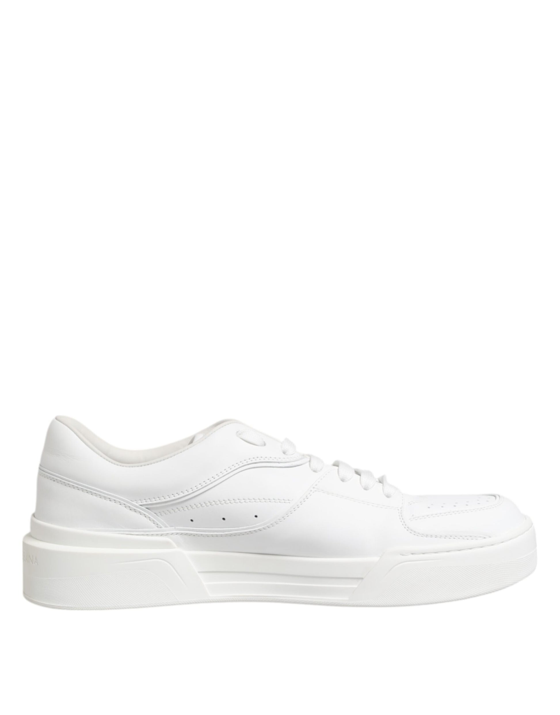 White Miami Leather Low Top Sneakers Shoes