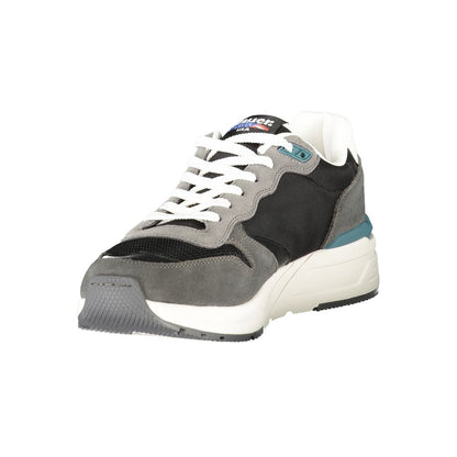 Black Leather Men Sneaker