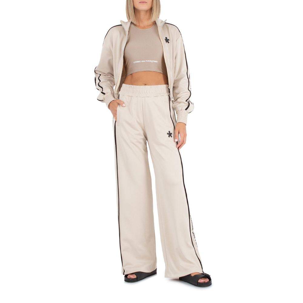 Beige Cotton Women Pant