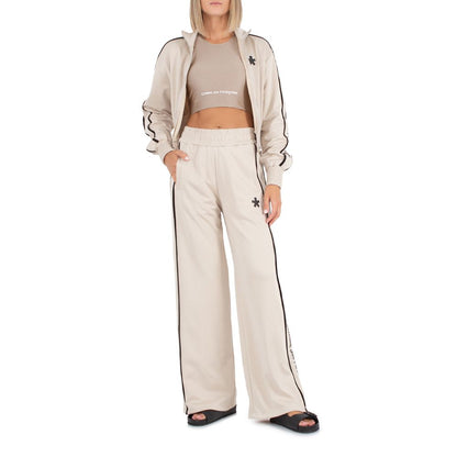 Beige Cotton Women Pant
